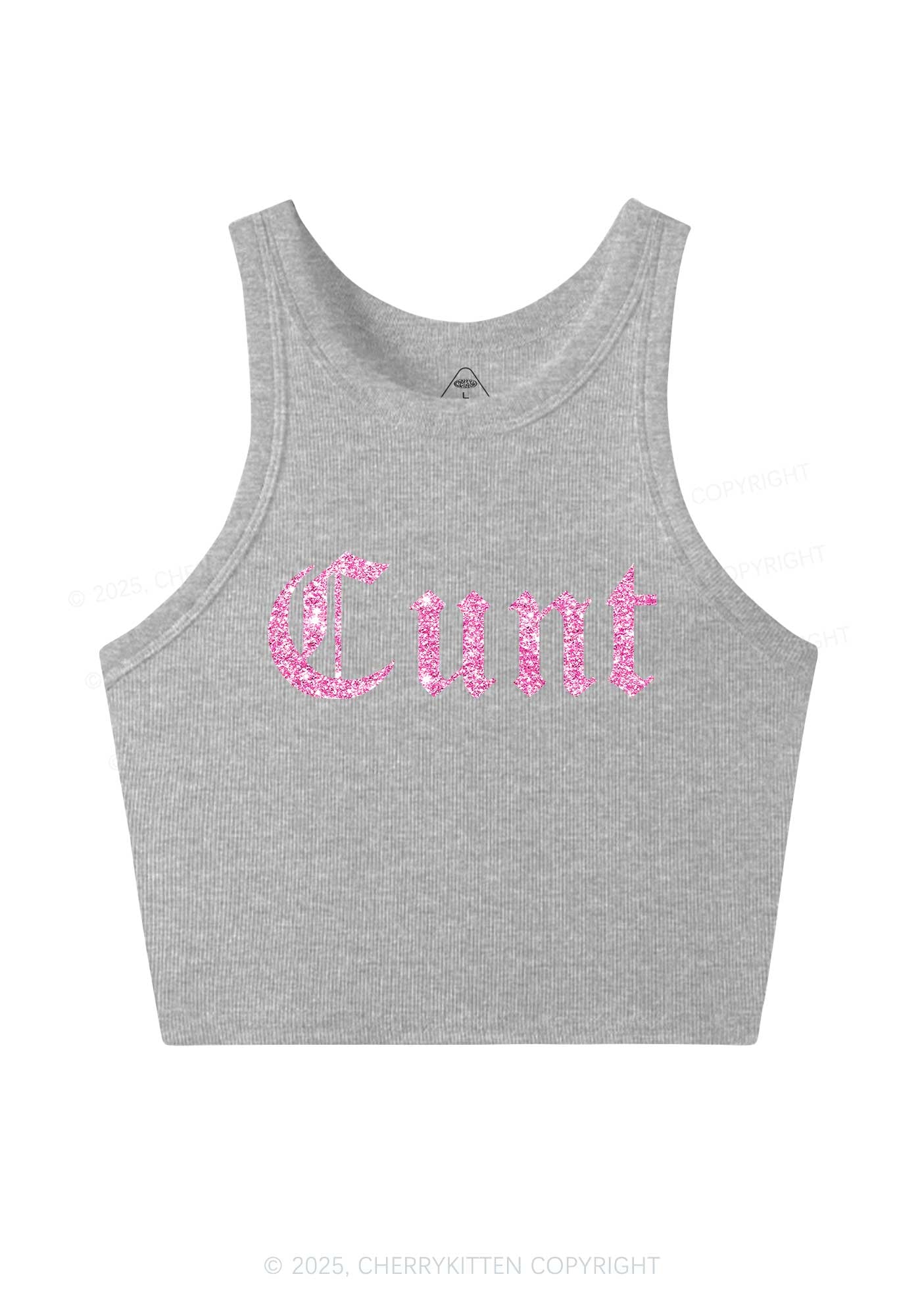Glitter Cxxt Y2K Crop Tank Top Cherrykitten
