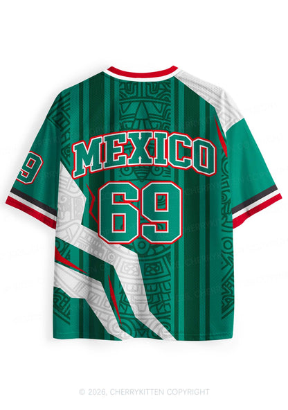 Custom Mexico Dark Green Striped Y2K Sport Jersey Shirts Cherrykitten