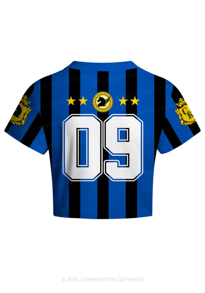 Star Alpha Male Y2K Crop Football Jersey Shirts Cherrykitten