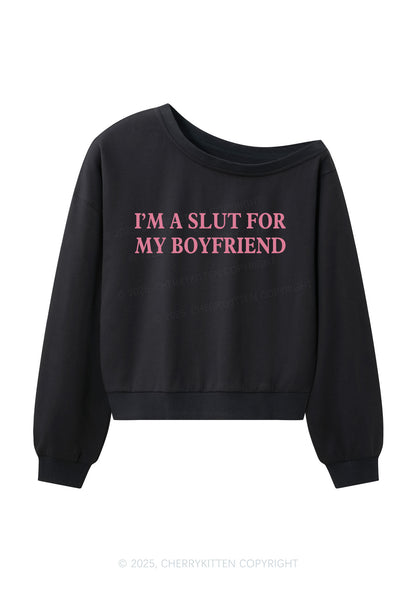 Slxt For My Girlfriend Y2K Off Shoulder Sweatshirts Cherrykitten