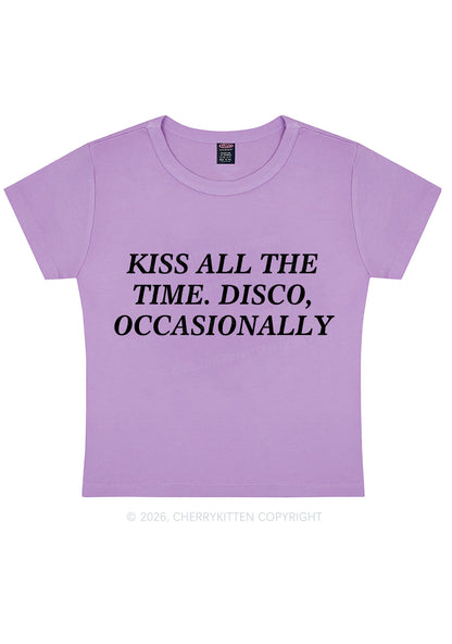 Kiss All The Time Y2K Baby Tee Cherrykitten