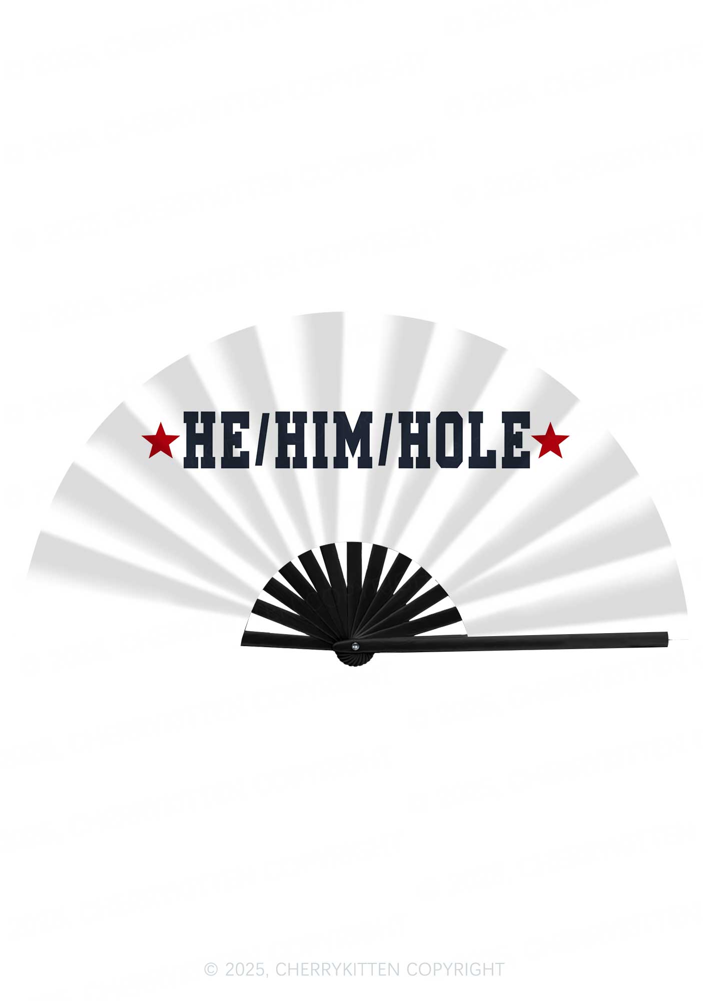 He Him Hole Pride Y2K Rave Hand Fan Cherrykitten