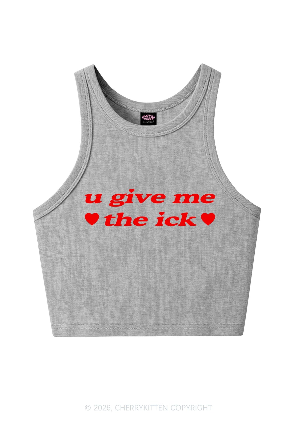 Give Me Ick Y2K Crop Tank Top Cherrykitten
