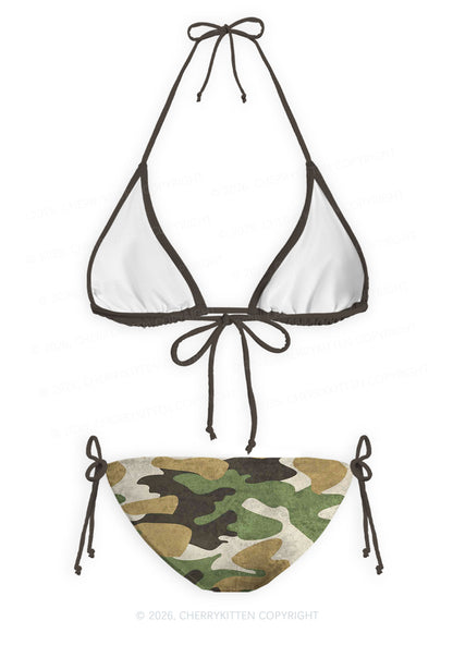 Camouflage Pattern Y2K Print Bikini Set Cherrykitten