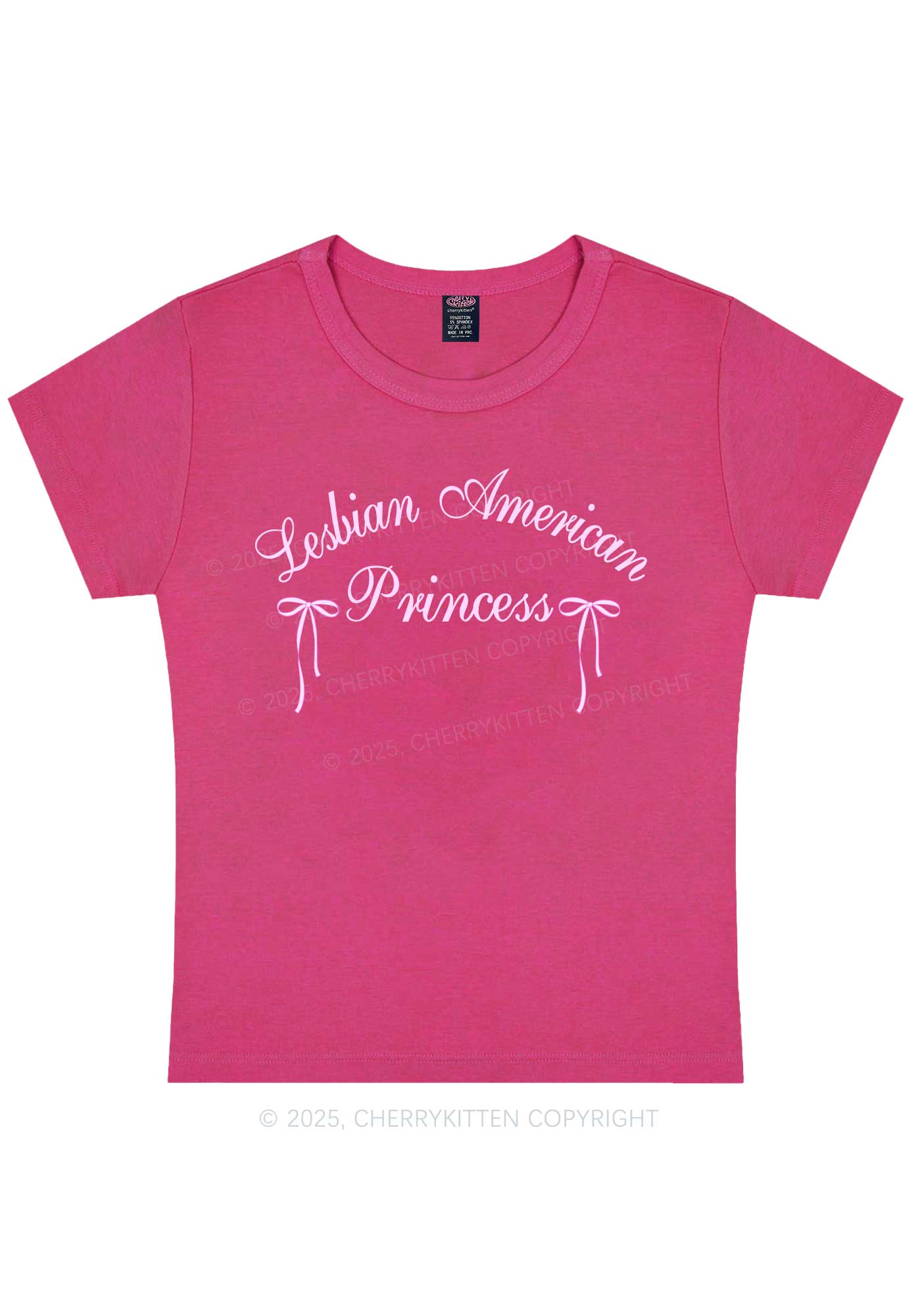 Lesbian American Princess Y2K Baby Tee Cherrykitten