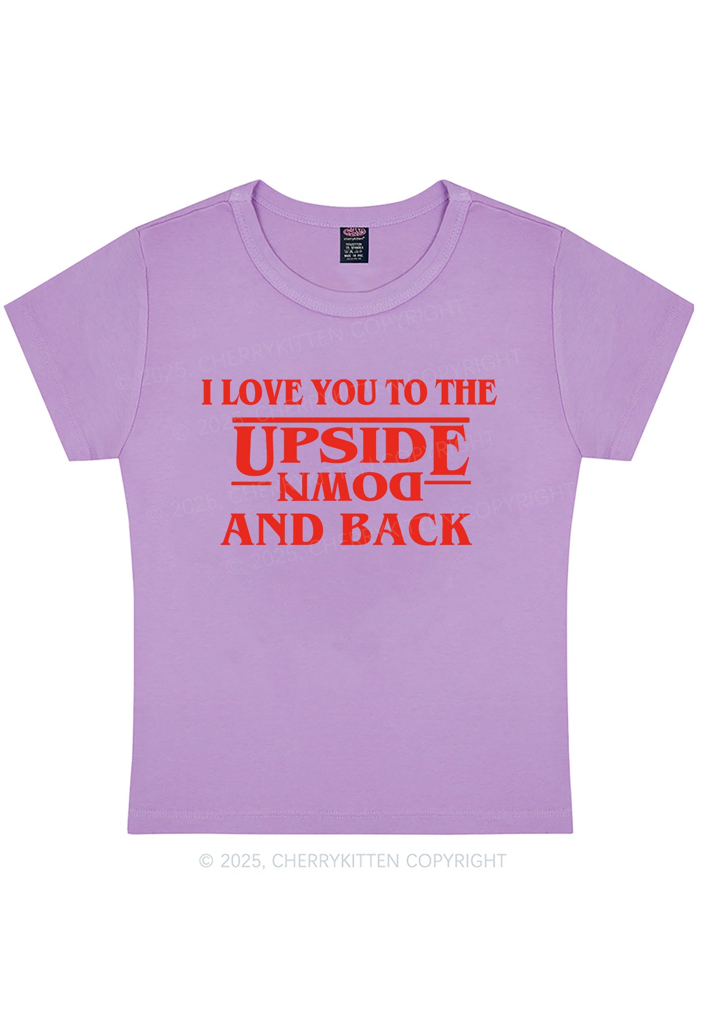 Love You Upside Down Y2K Baby Tee Cherrykitten