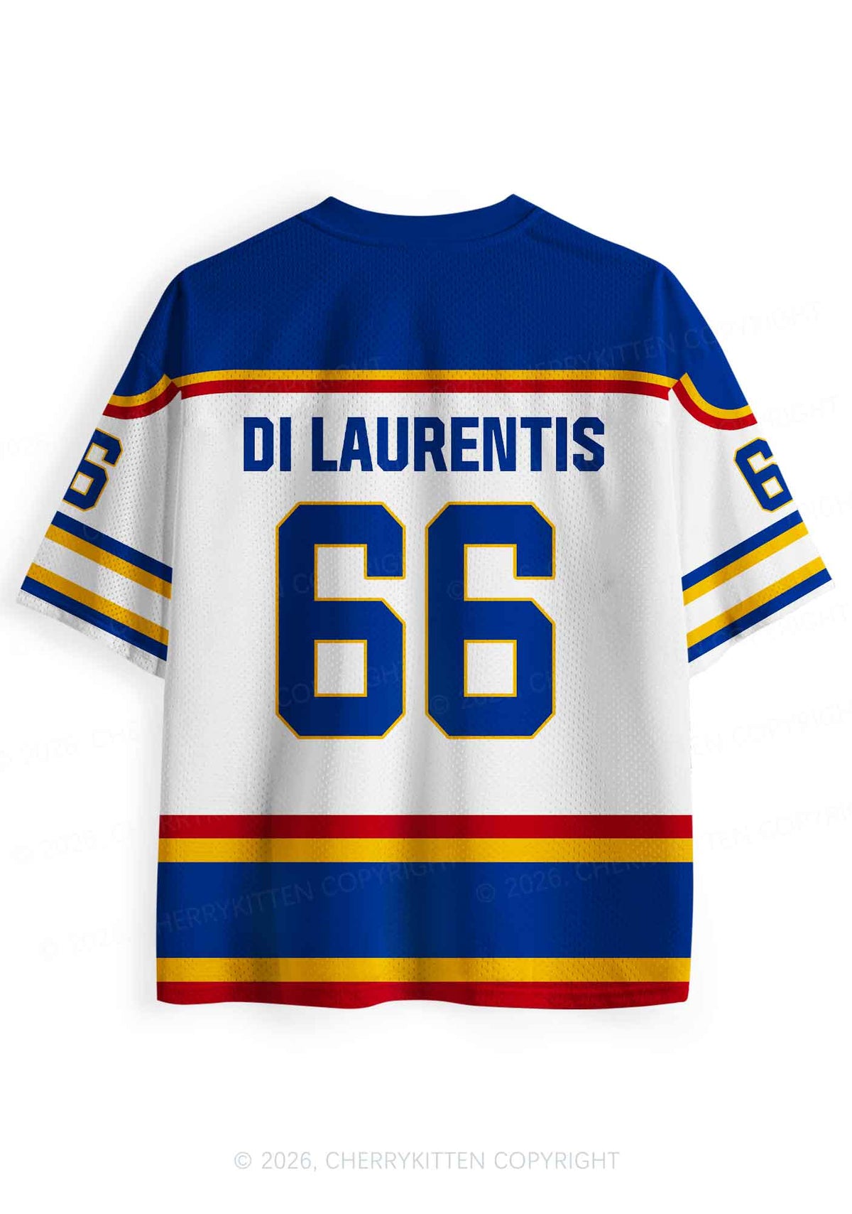 Retro White Hockey Team DL Y2K Sport Jersey Shirts Cherrykitten