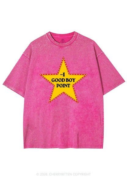Minus One Good Boy Point Y2K Shirts Washed Tee Cherrykitten