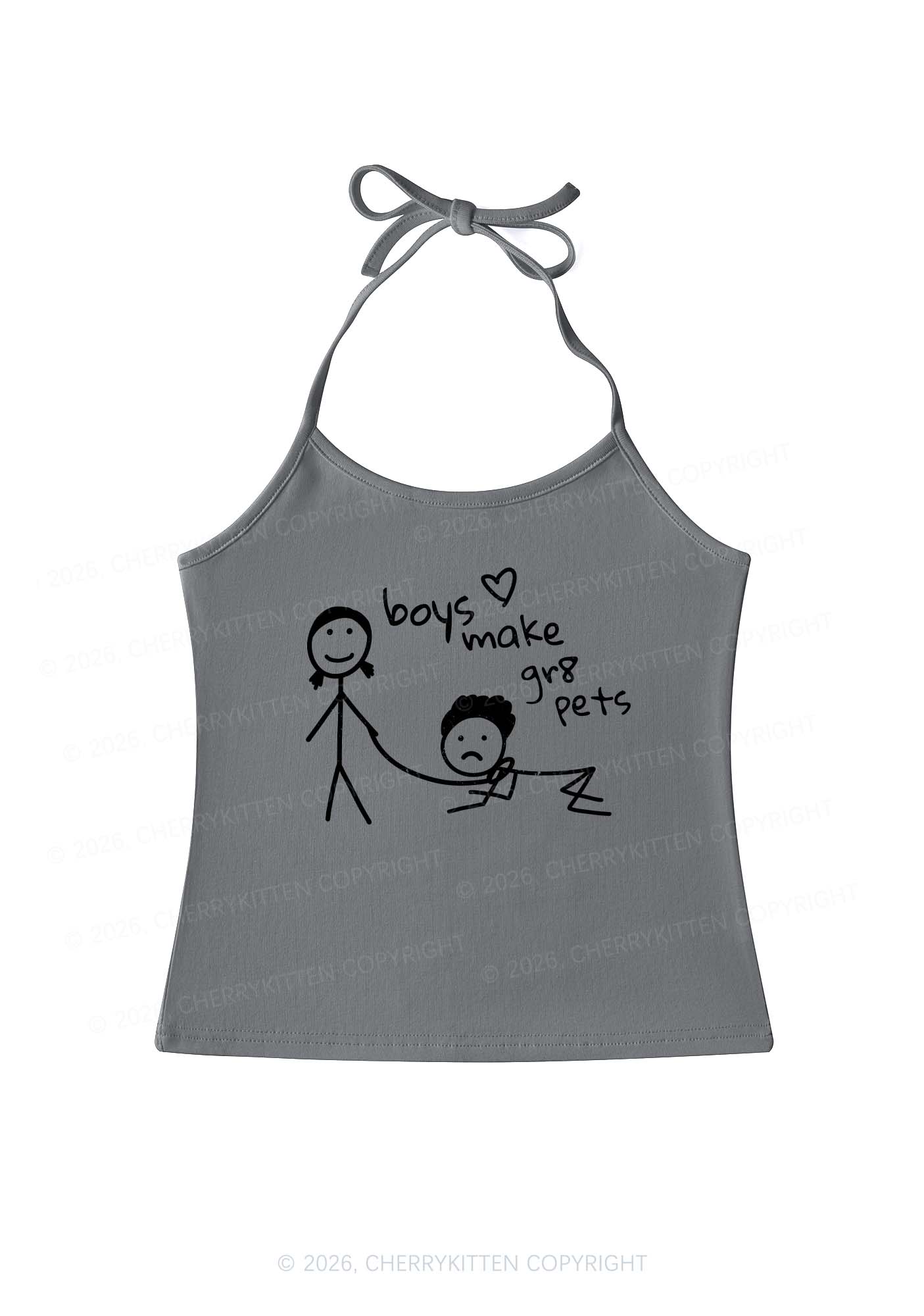 Boys Make Gr8 Pets Y2K Halter Neck Cami Cherrykitten