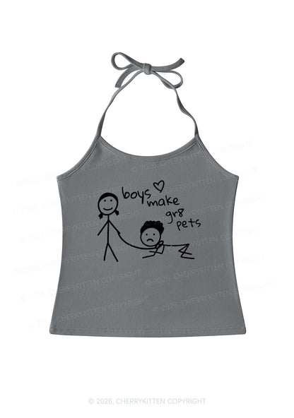 Boys Make Gr8 Pets Y2K Halter Neck Cami Cherrykitten