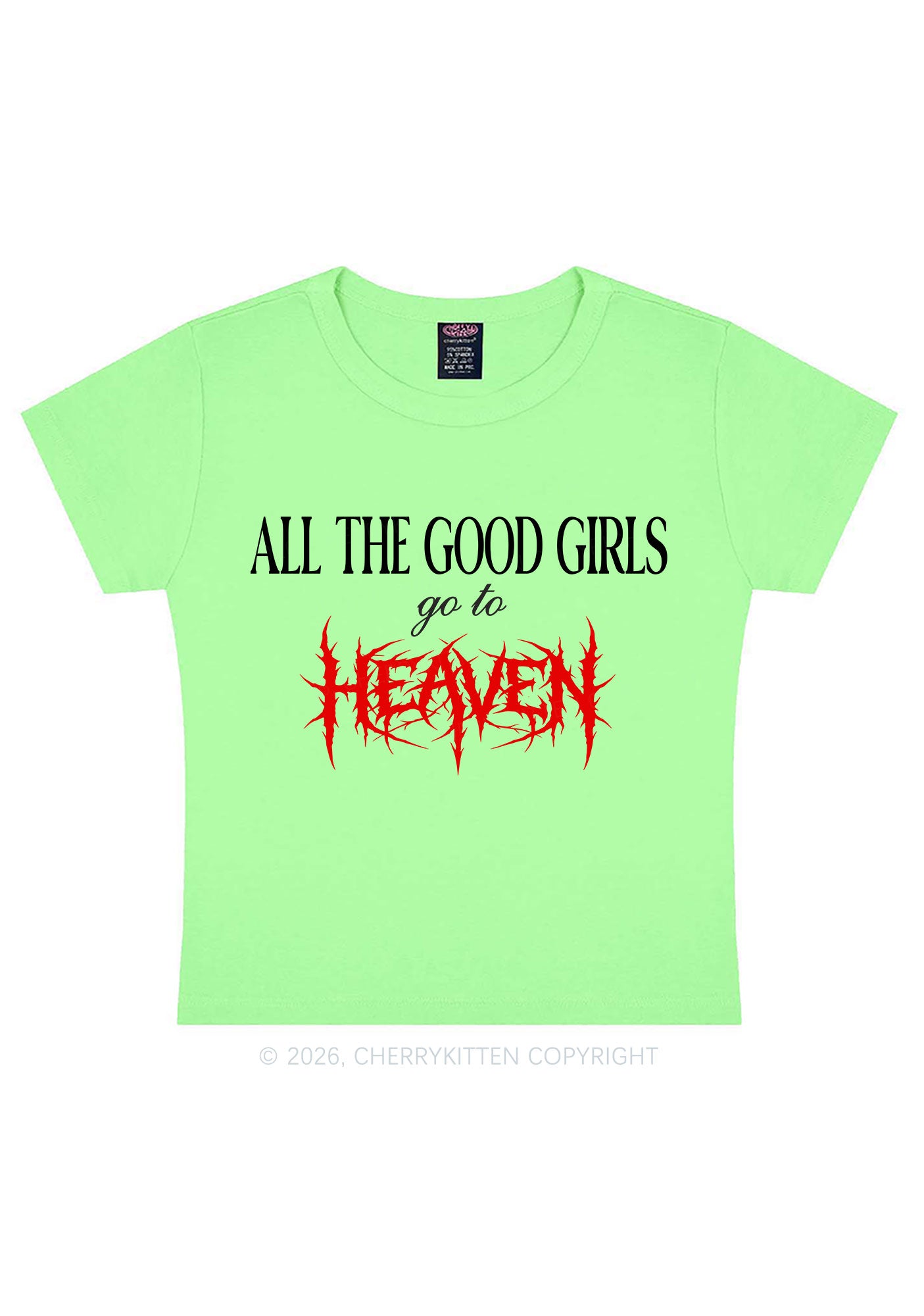Good Girls Go To Heaven Y2K Baby Tee Cherrykitten