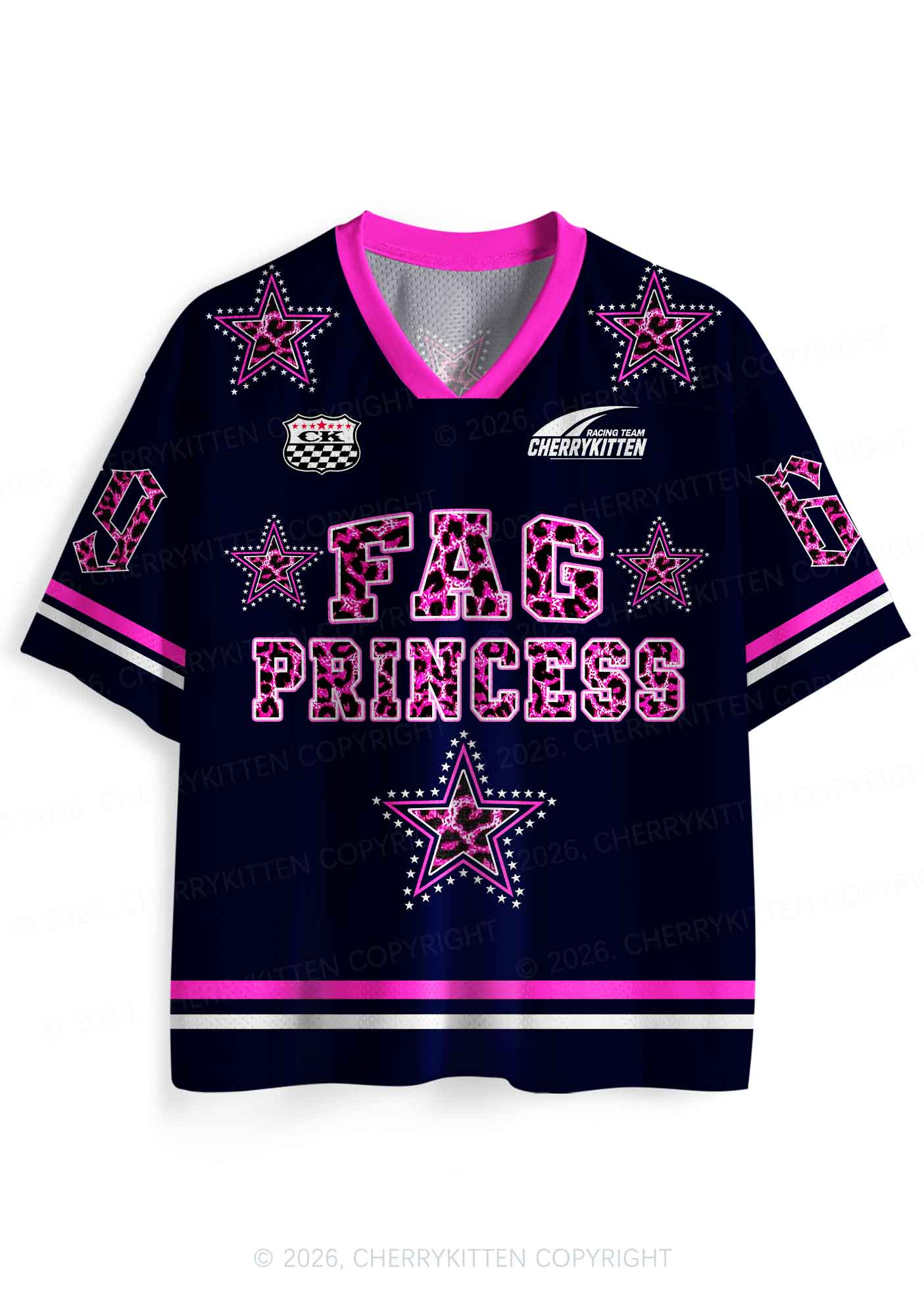 Pink Leopard Fag Princess Pride Y2K Sport Jersey Shirts Cherrykitten