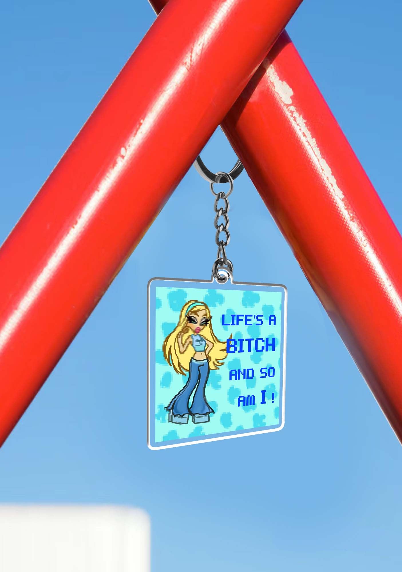 Life's A Bxxch 1Pc Y2K Keychain Cherrykitten