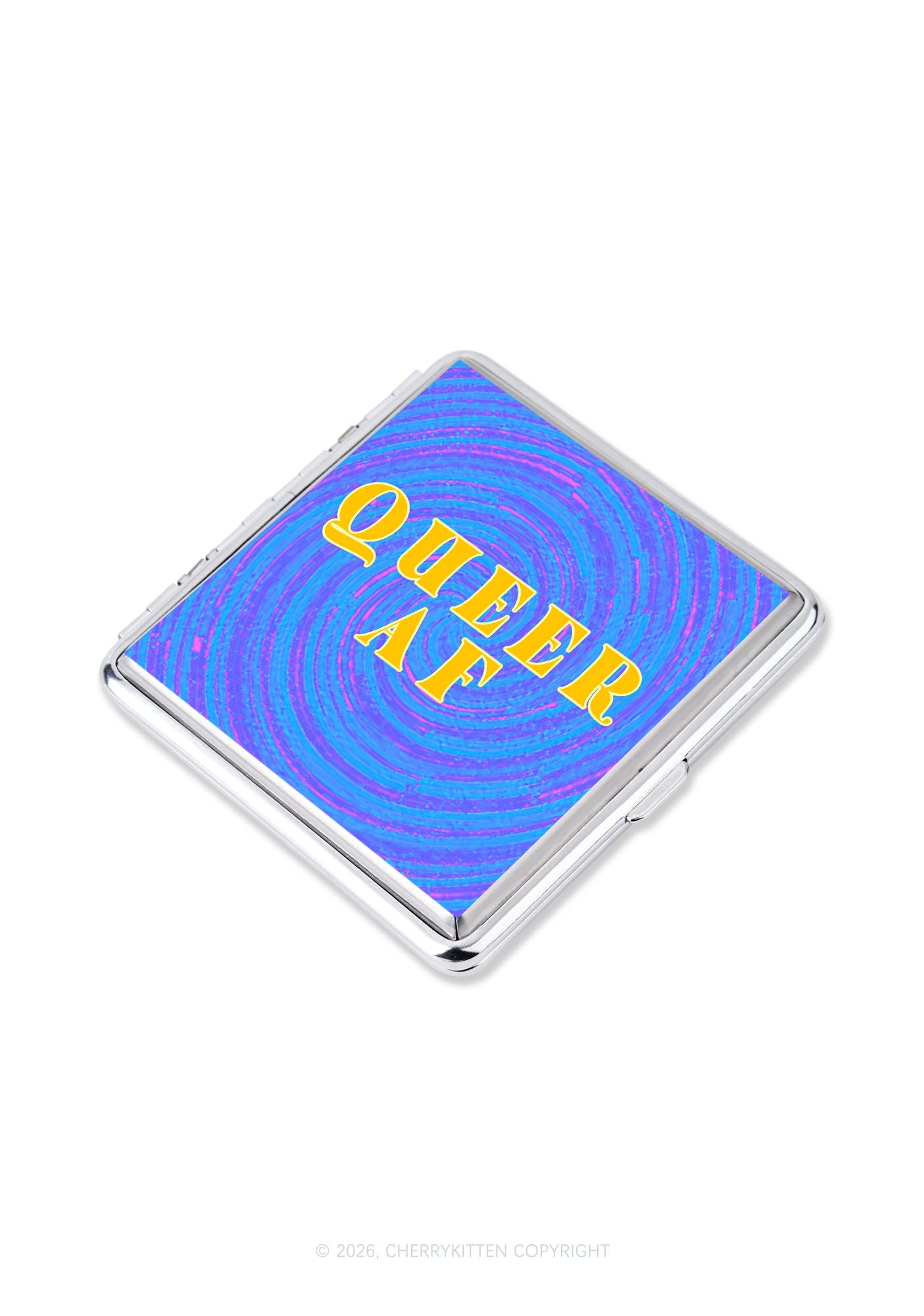 Blue Queer AF Pride Y2K Cigarette Case Cherrykitten