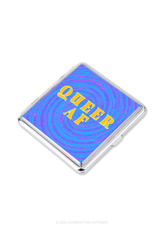 Blue Queer AF Pride Y2K Cigarette Case Cherrykitten