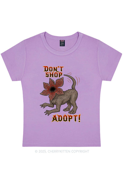 Dont Shop Adopt Y2K Baby Tee Cherrykitten