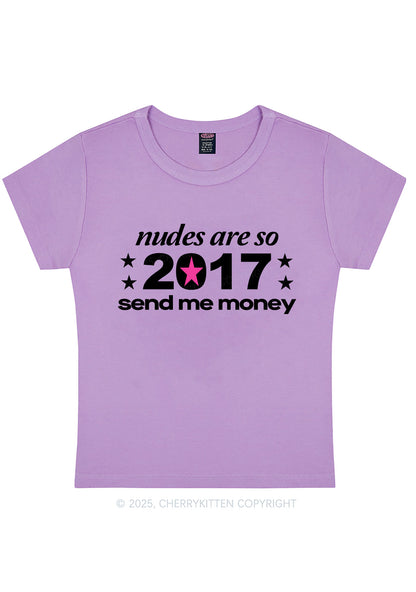 Nxdes Send Me Money Y2K Baby Tee Cherrykitten