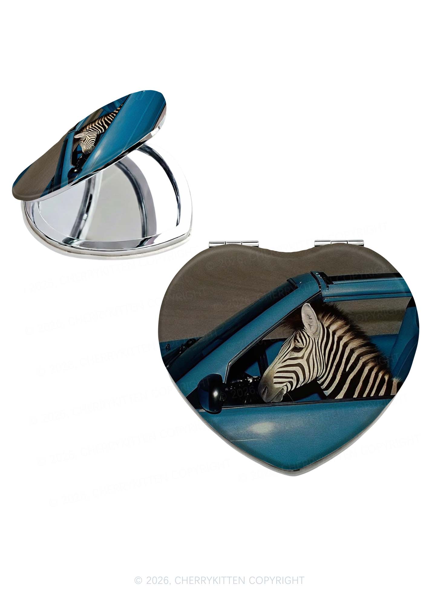 Zebra Driver Y2K Folding Makeup Mirror Cherrykitten