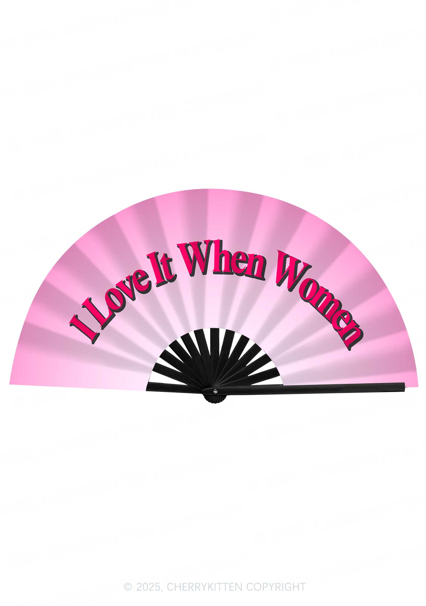 I Love It When Women Pride Y2K Rave Hand Fan Cherrykitten