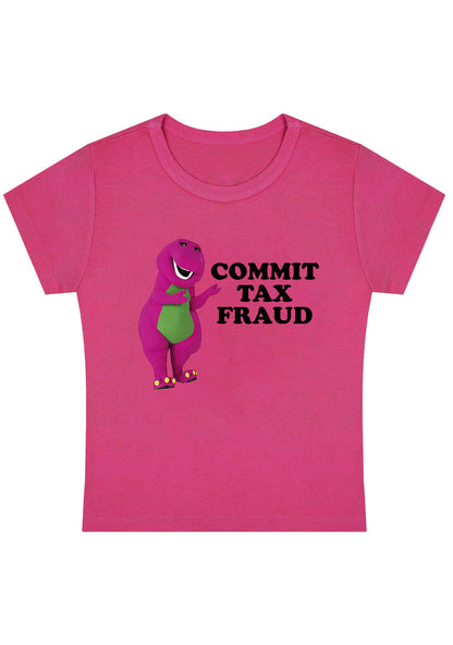 Commit Tax Fraud Y2K Baby Tee
