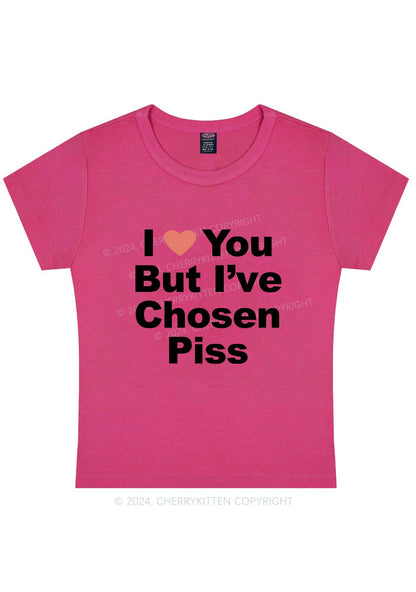 Curvy I've Chosen Piss Y2K Baby Tee Cherrykitten