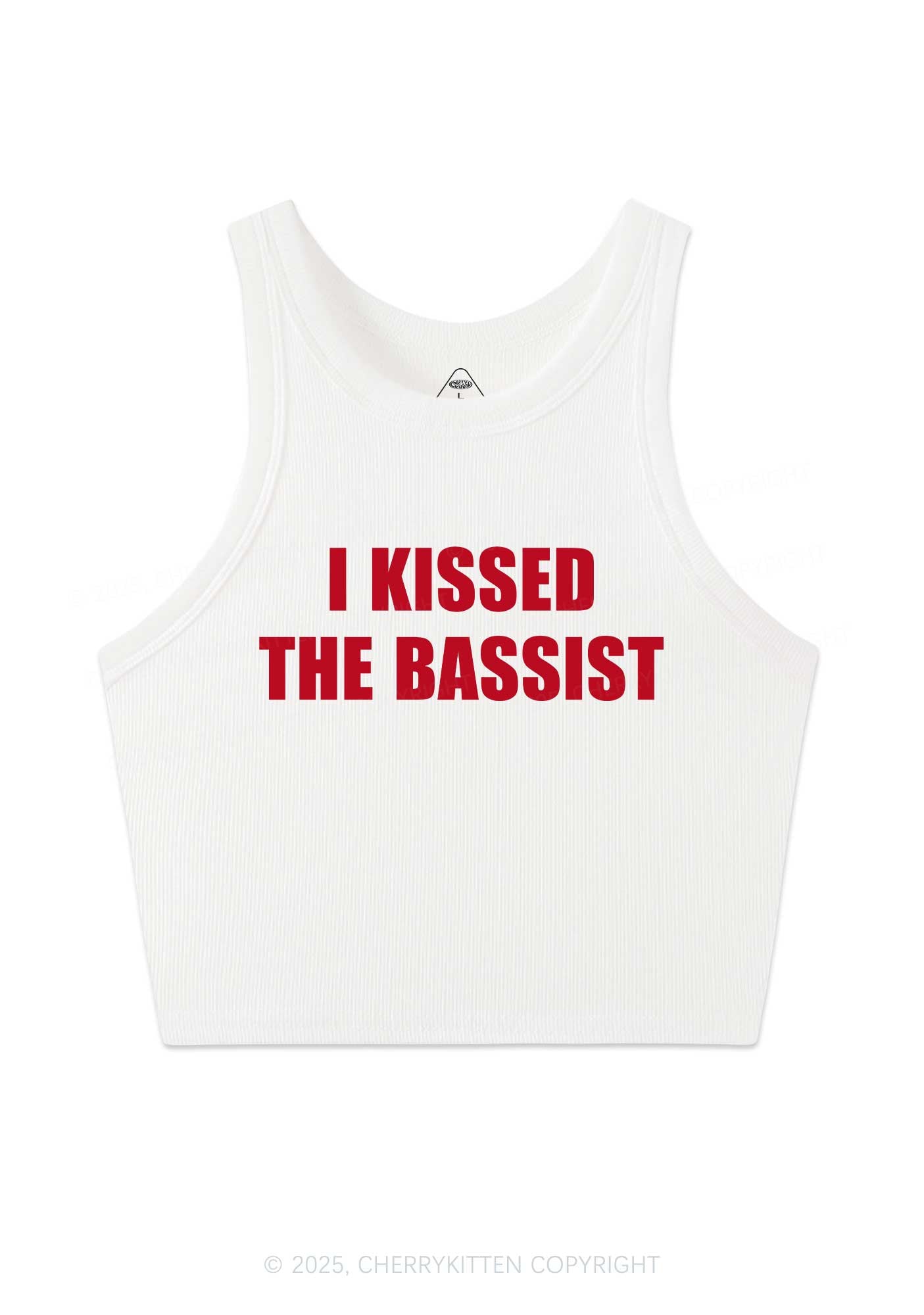I Kissed The Bassist Y2K Crop Tank Top Cherrykitten