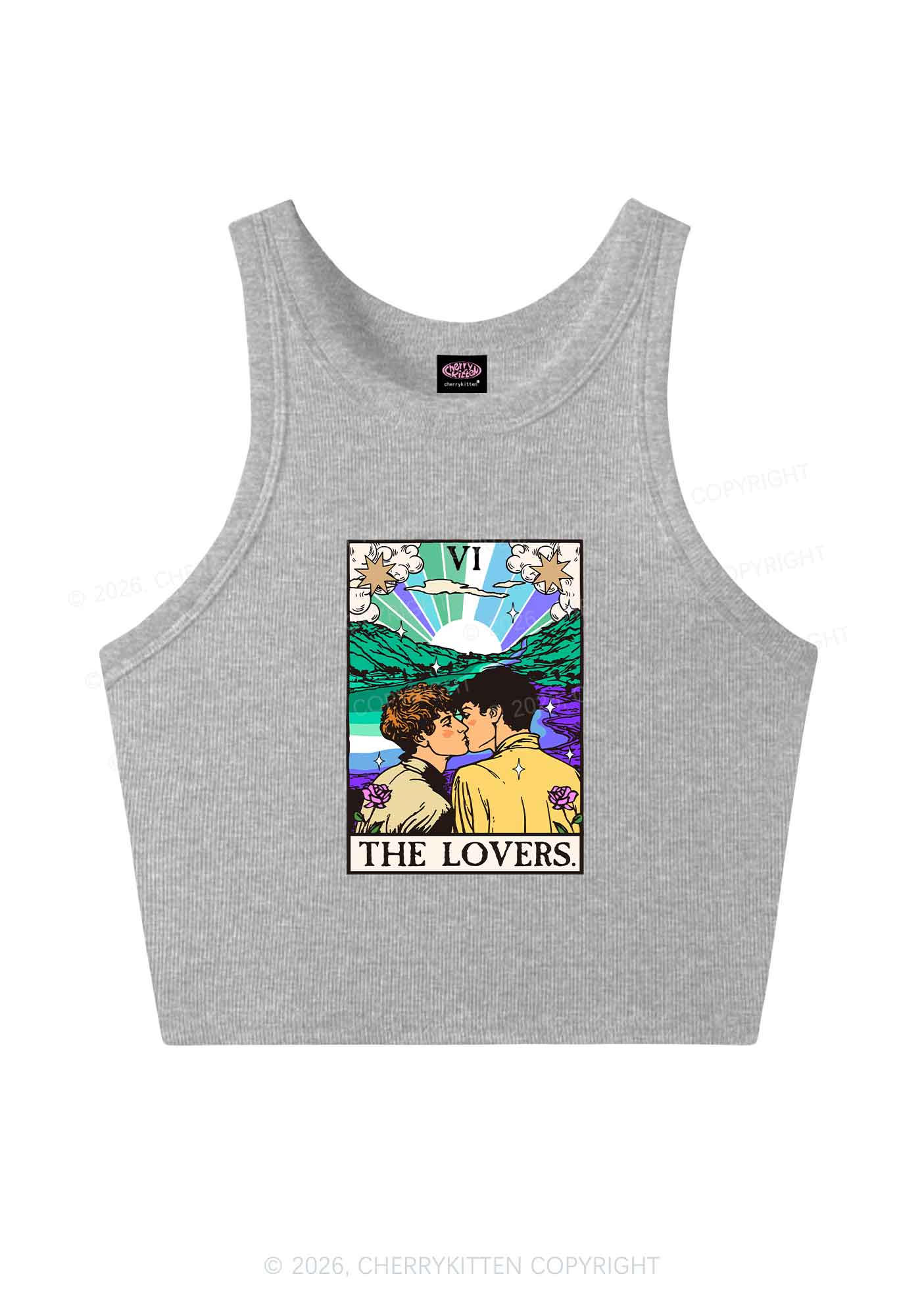 The Gay Lovers Pride Y2K Crop Tank Top Cherrykitten