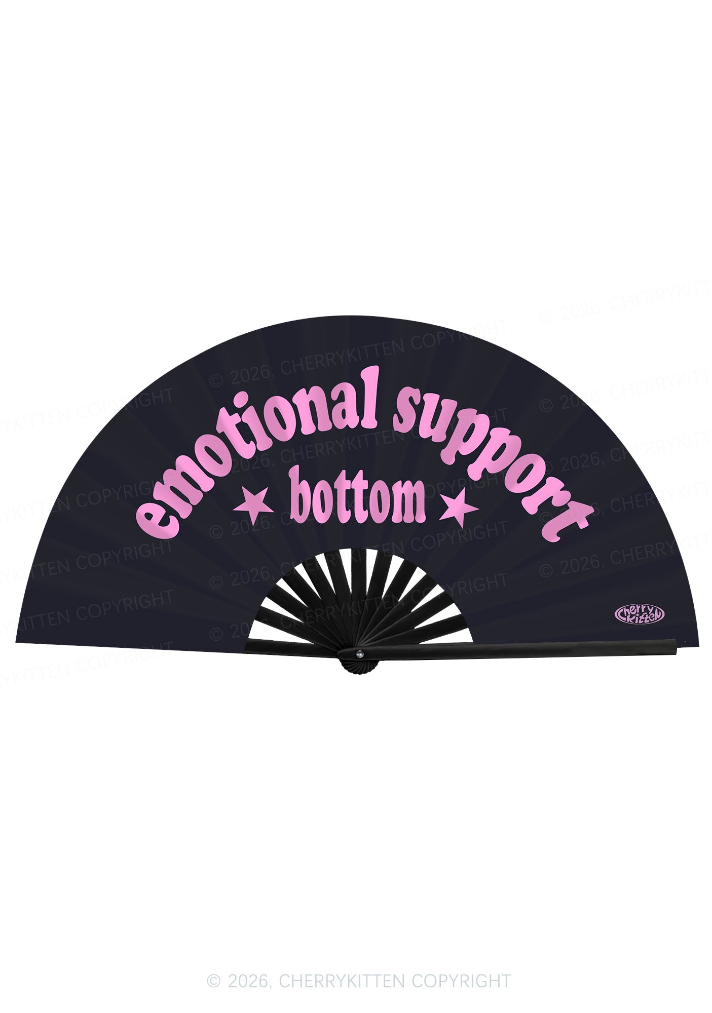 Emotional Support Bottom Pride Y2K Rave Hand Fan Cherrykitten