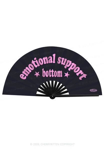 Emotional Support Bottom Pride Y2K Rave Hand Fan Cherrykitten