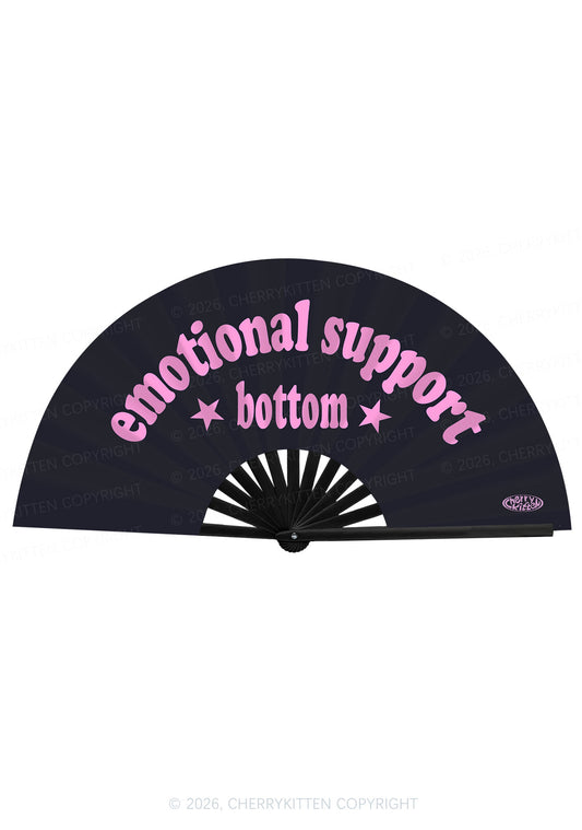 Emotional Support Bottom Pride Y2K Rave Hand Fan Cherrykitten