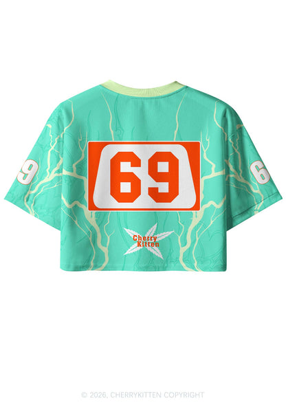 Now Im Gay Pride Y2K Crop Sport Jersey Shirts Cherrykitten