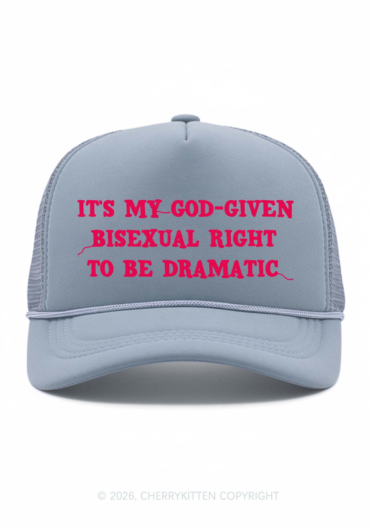 God Given Bisexual Right Pride Y2K Trucker Hat Cherrykitten