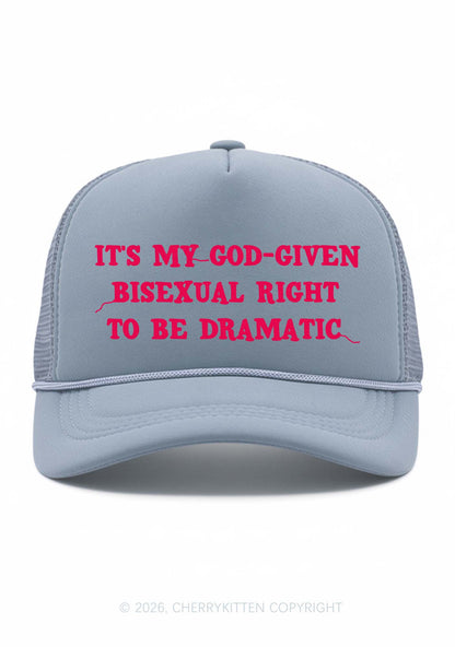 God Given Bisexual Right Pride Y2K Trucker Hat Cherrykitten