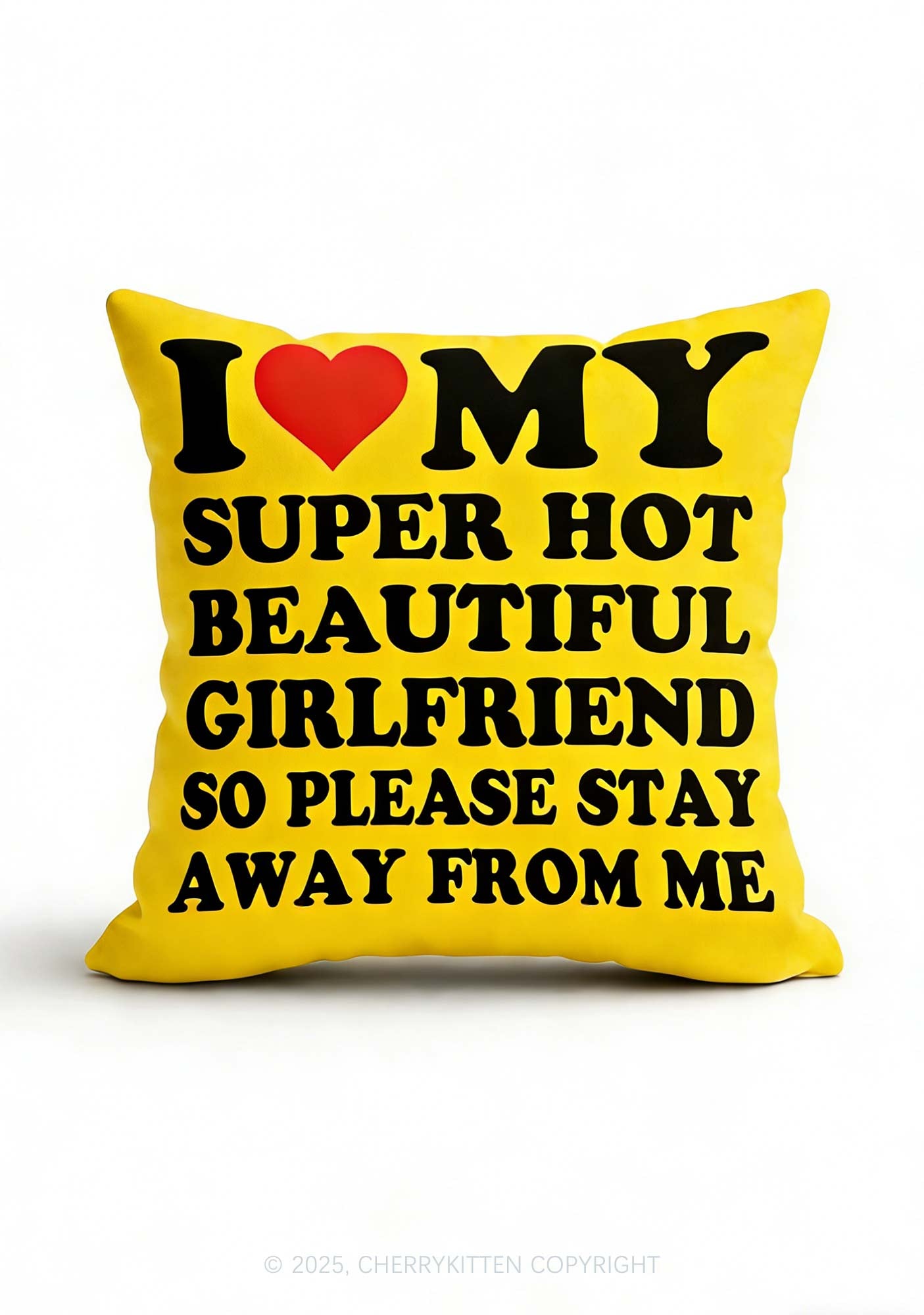 My Super Hot GF Y2K Valentine's Day Y2K Ugly Pillow Cherrykitten