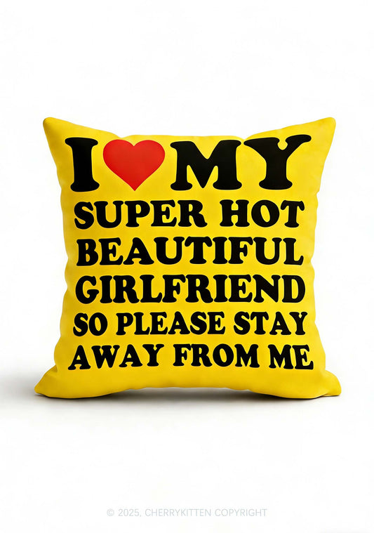 My Super Hot GF Y2K Valentine's Day Y2K Ugly Pillow Cherrykitten