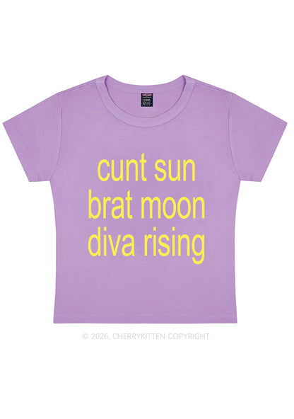 Cxxt Sun Brat Moon Diva Rising Y2K Baby Tee Cherrykitten