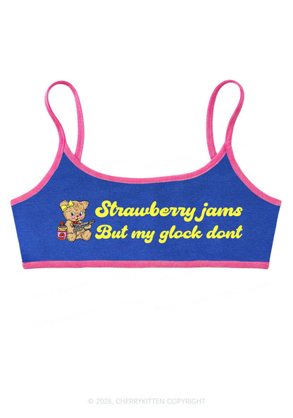 Strawberry Jams Bear Y2K Super Crop Cami Cherrykitten