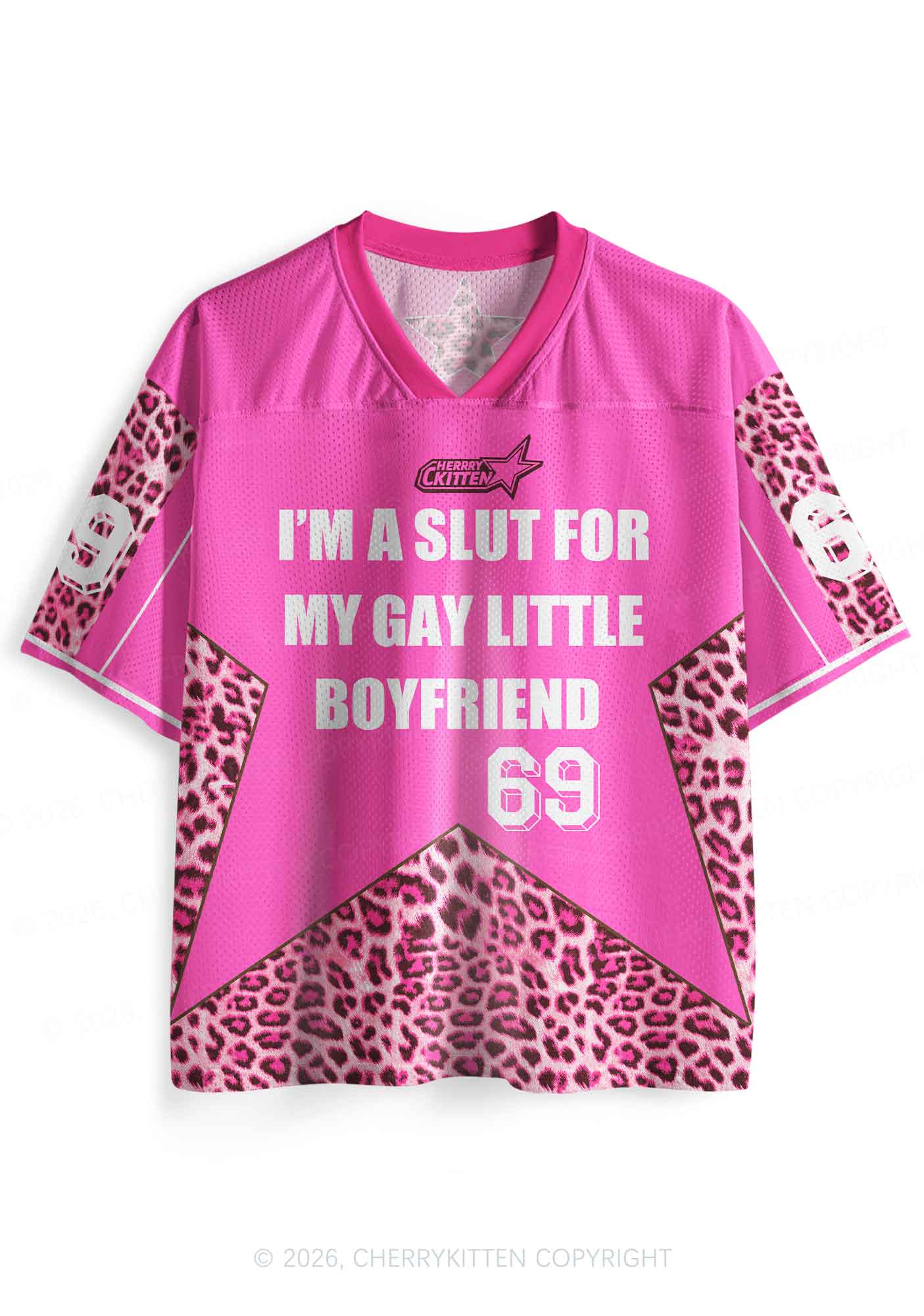 Slxt For My Gay BF Leopard Pride Y2K Sport Jersey Shirts Cherrykitten