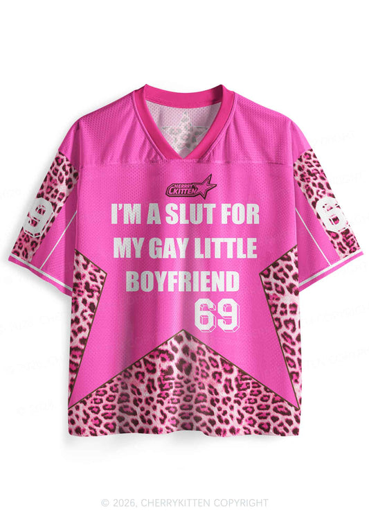 Slxt For My Gay BF Leopard Pride Y2K Sport Jersey Shirts Cherrykitten