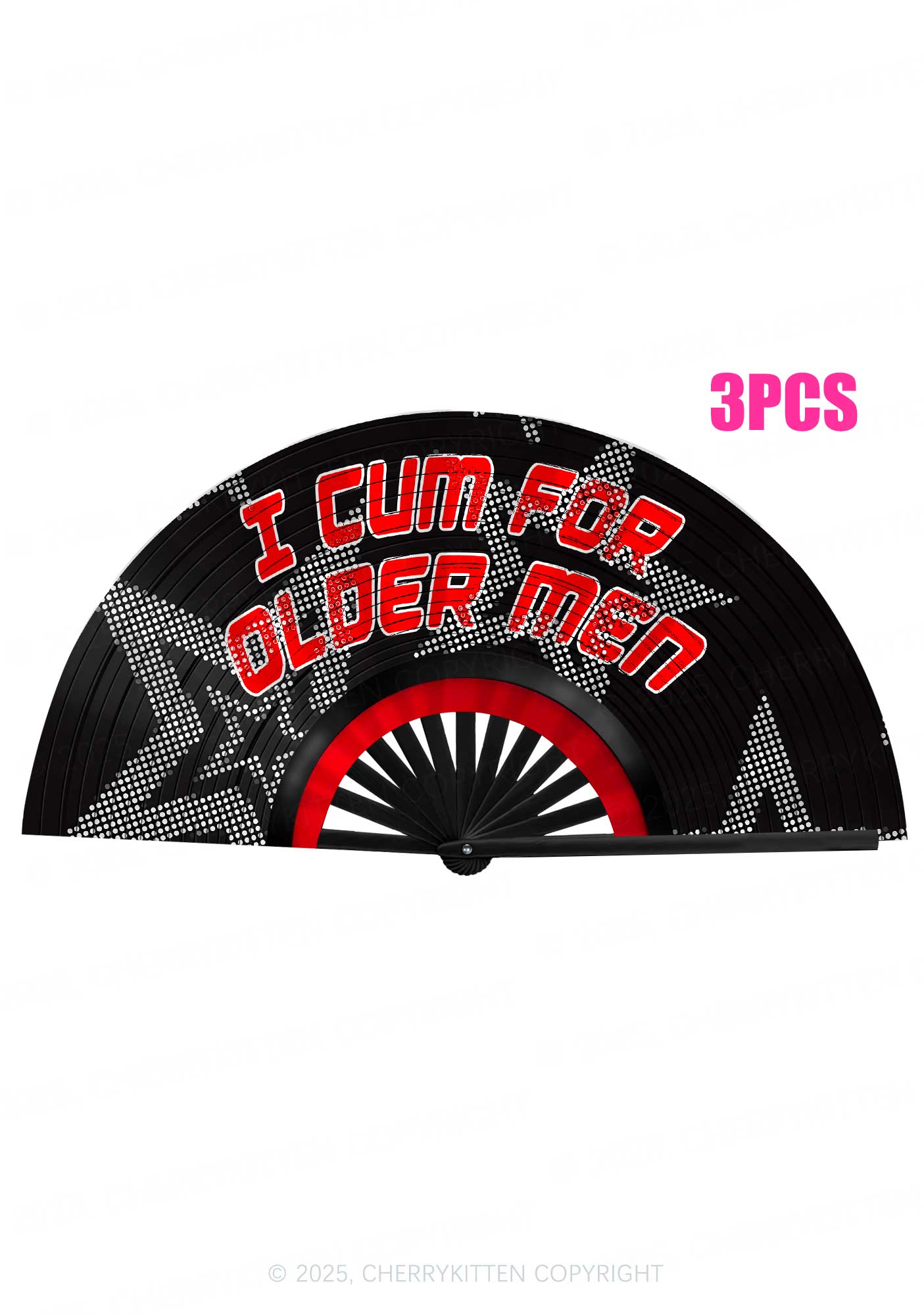 Cxm For Older Men Y2K Rave Hand Fan Cherrykitten