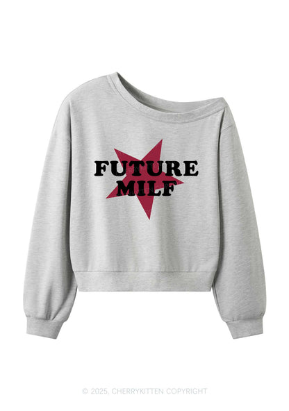 Future Mxxf Y2K Off Shoulder Sweatshirts Cherrykitten