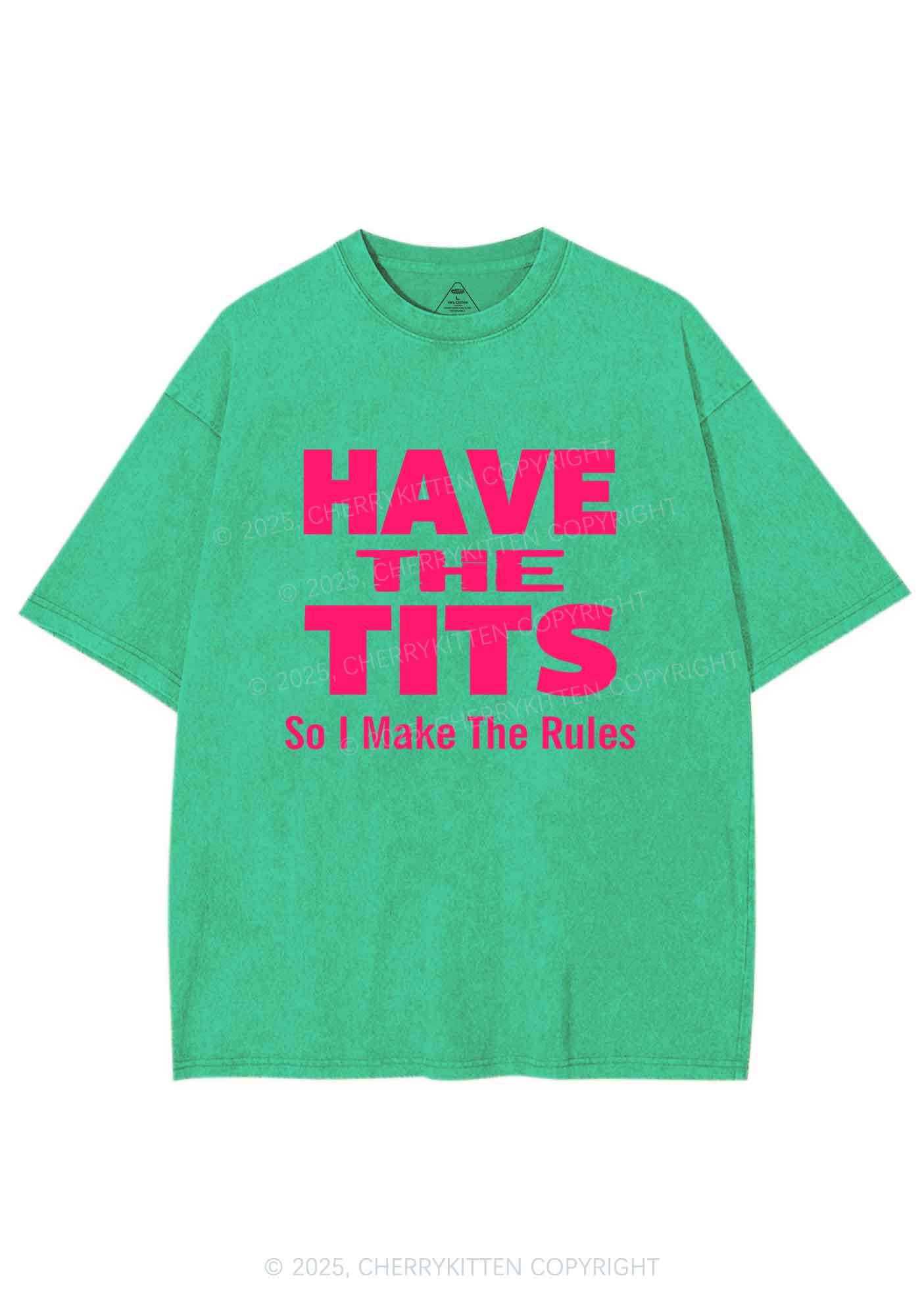 I Make Rules Y2K Shirts Washed Tee Cherrykitten