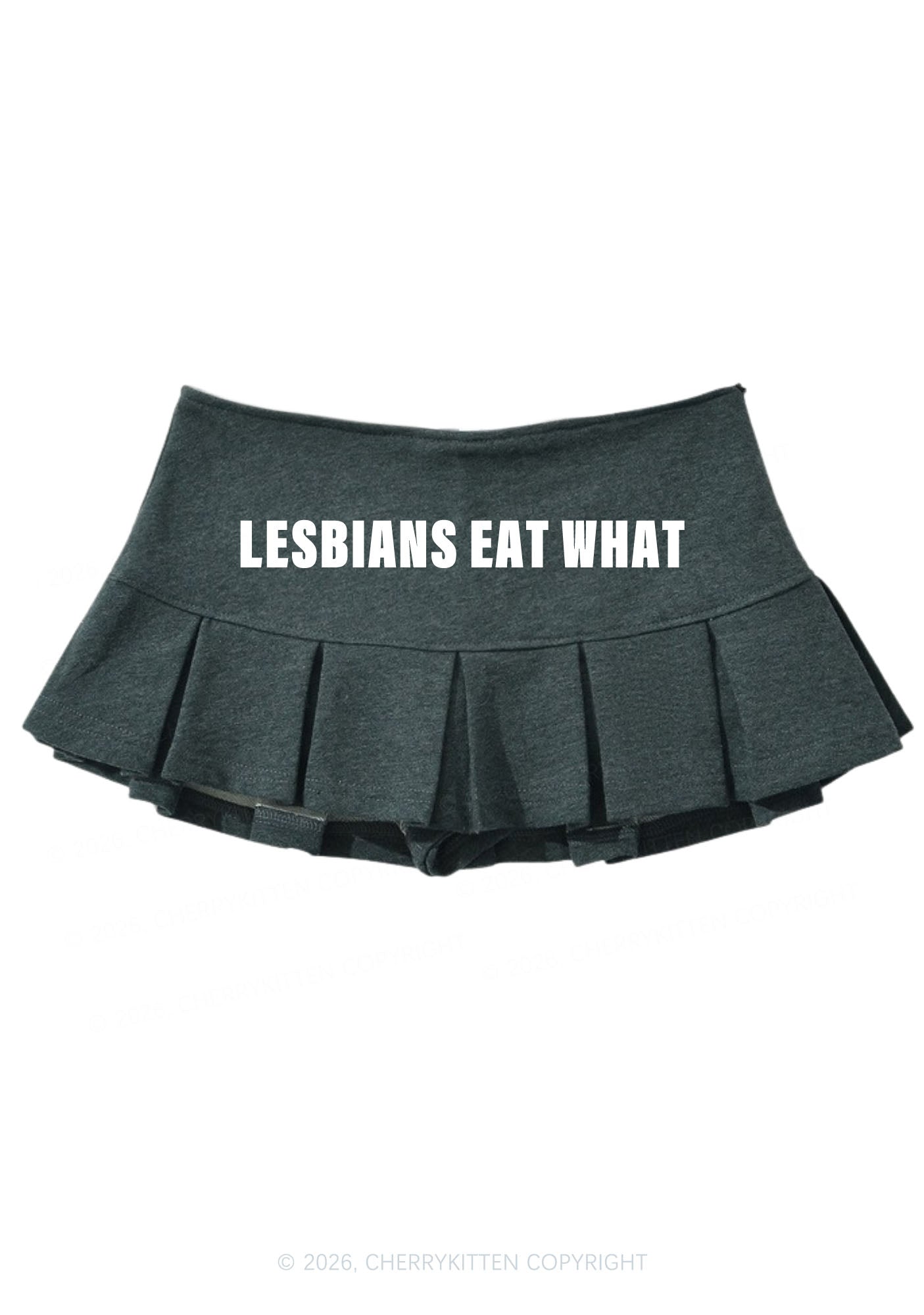 Lesbians Eat What Pride Y2K Mini Pleated Skirts Cherrykitten
