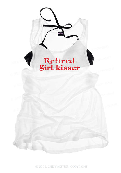 Retired Girl Kisser Pride Y2K Sheer Boyfriend Tank Cherrykitten