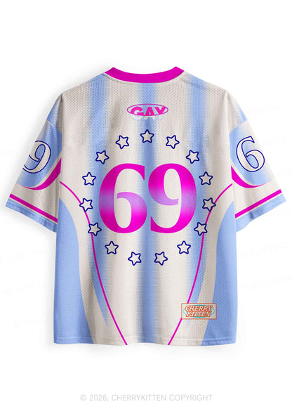 Purple Be Gay Do Crime Pride Y2K Sport Jersey Shirts Cherrykitten