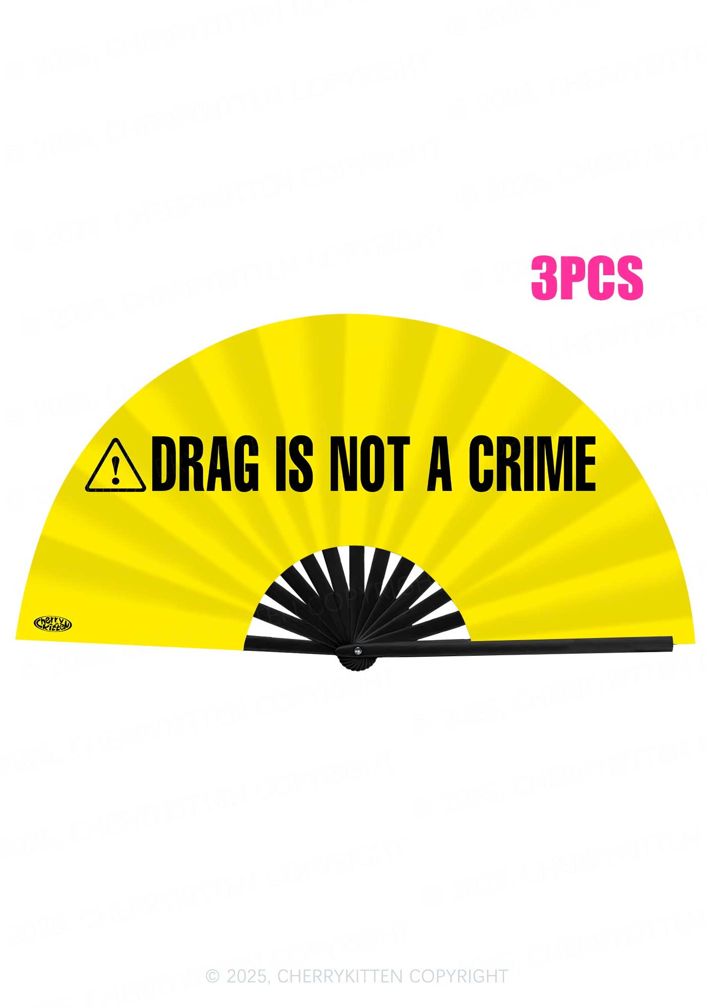 Drag Is Not Crime Pride Y2K Rave Hand Fan Cherrykitten