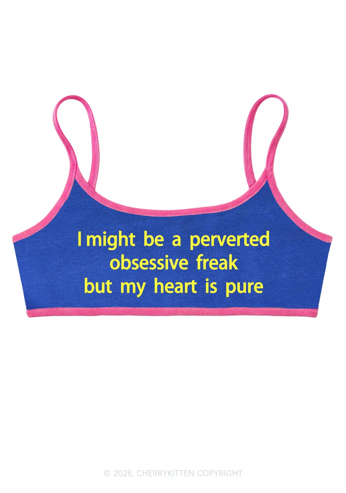 I Might Be A Perverted Obsessive Freak Y2K Super Crop Cami Cherrykitten