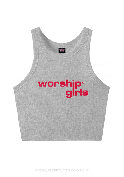 Worship Girls Pride Y2K Crop Tank Top Cherrykitten