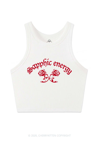 Sapphic Energy Pride Y2K Crop Tank Top Cherrykitten