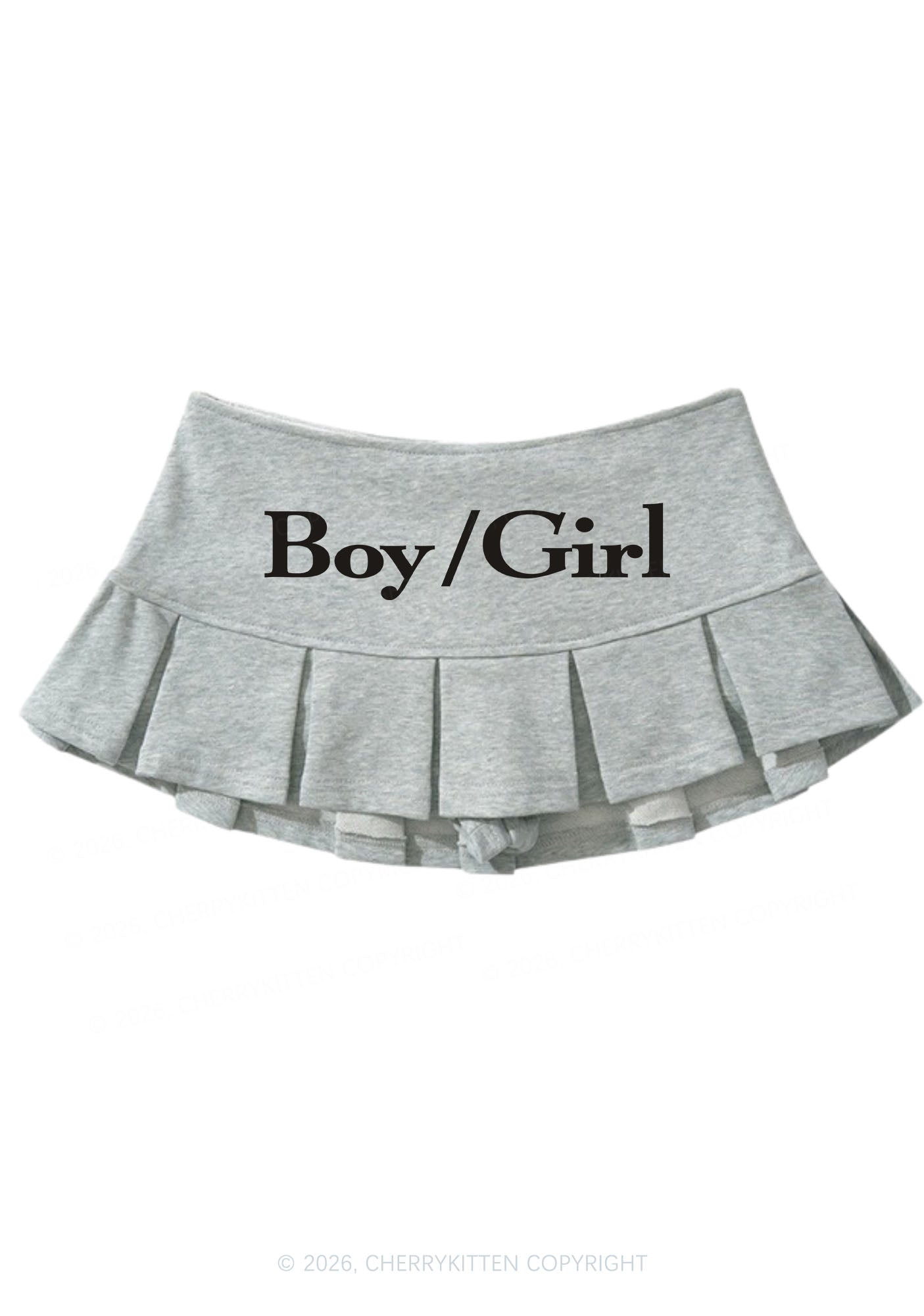 Boy Or Girl Pride Y2K Mini Pleated Skirts Cherrykitten